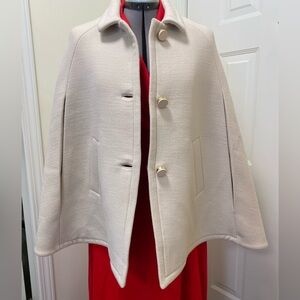 Kate Spade Wool Beige Women’s Cape Jacket size medium